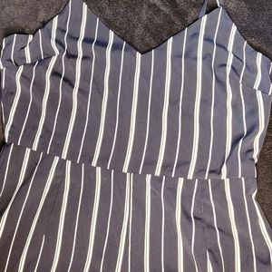 Laundry by Shelli Segal Womens Striped Jumpsuit 12